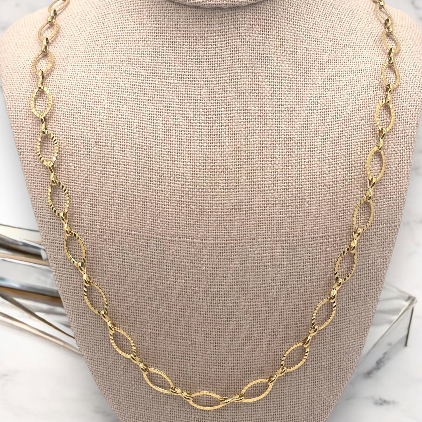 Textured Oval Necklace