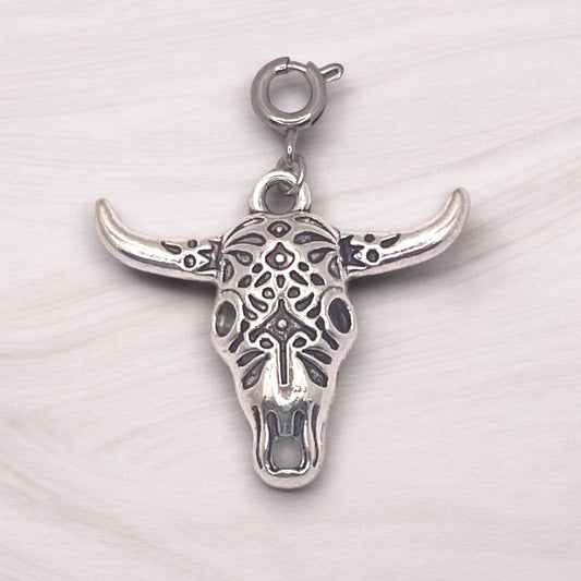 Hollow Bull Head Charm