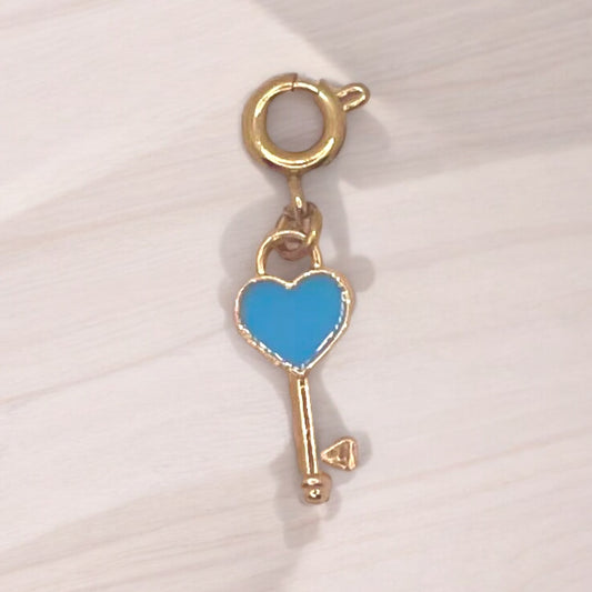 Heart Key Charm