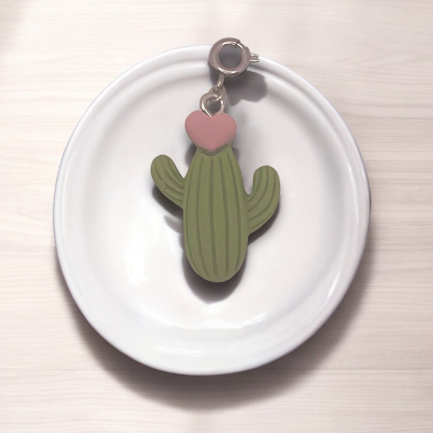 Heart Cactus Charm