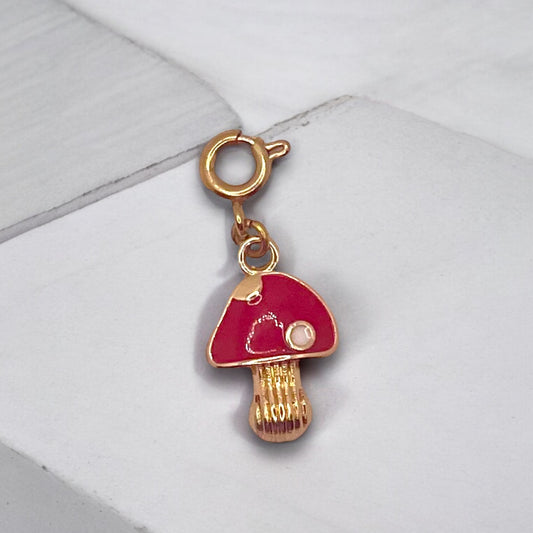 Small Red Mushroom Charm