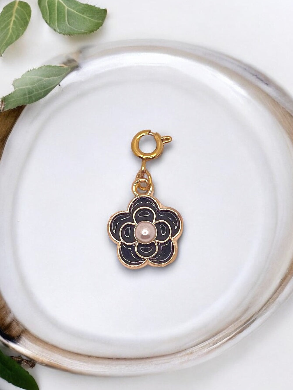 Flower Charm with Pearl