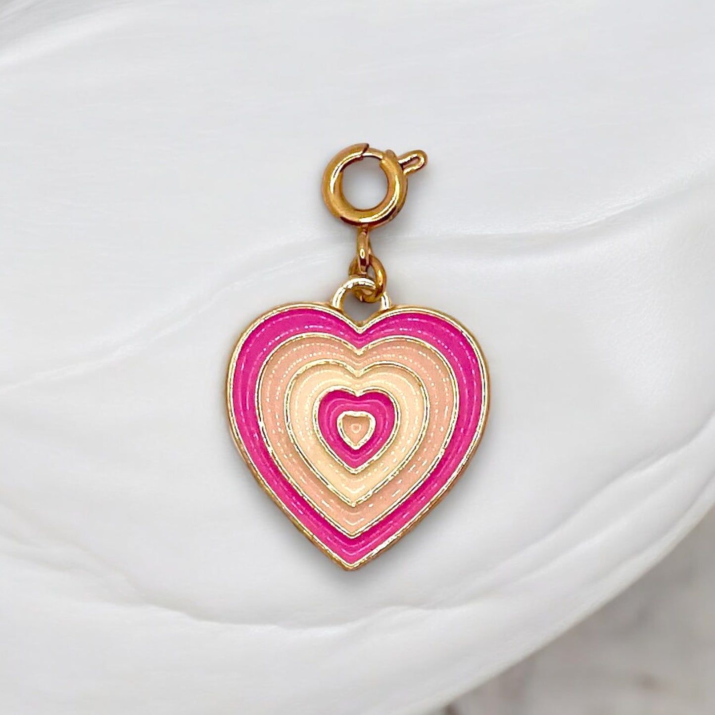 Bullseye Heart Charm