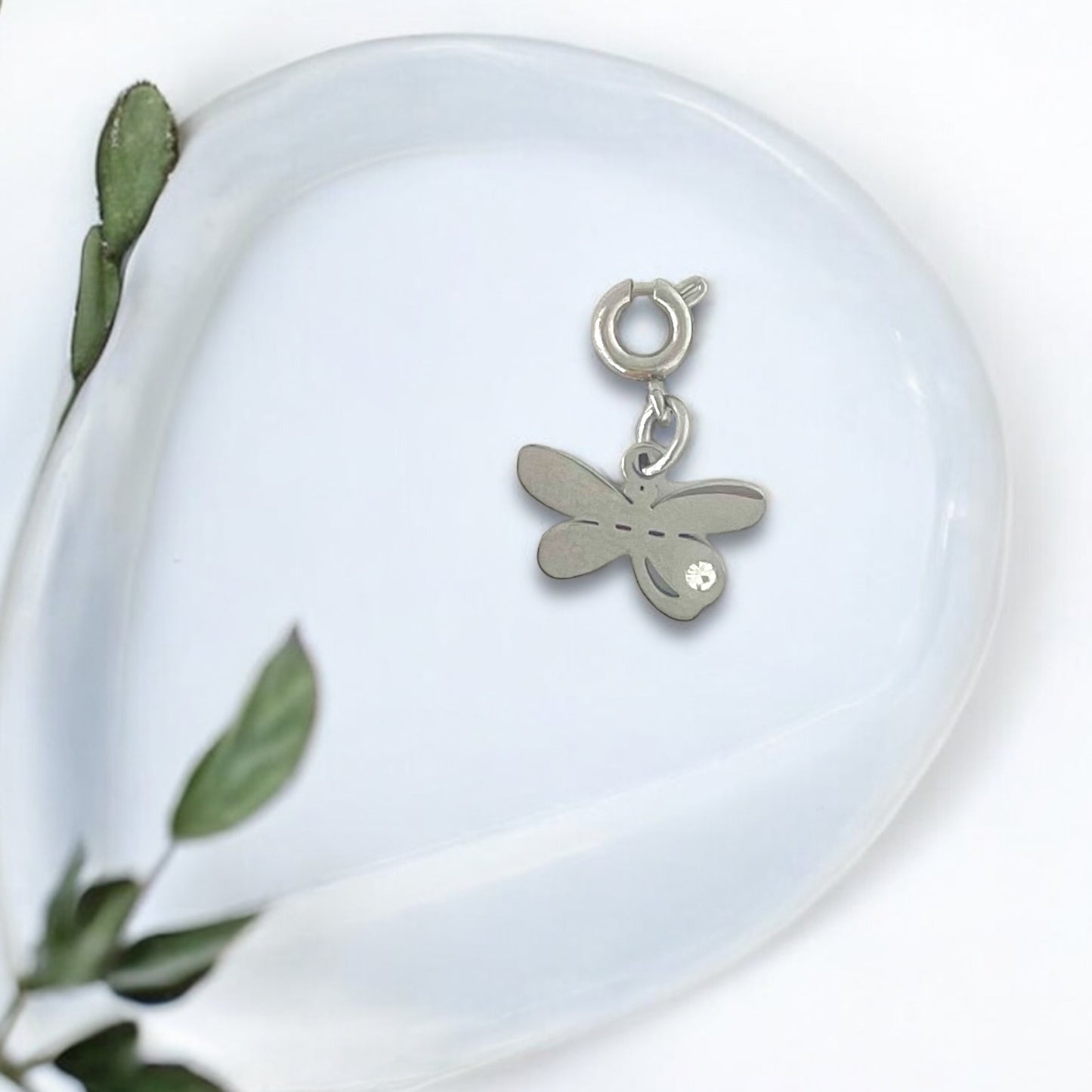 Rhinestone Dragonfly Charm