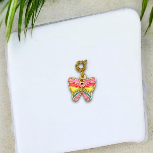 Rainbow Butterfly Charm