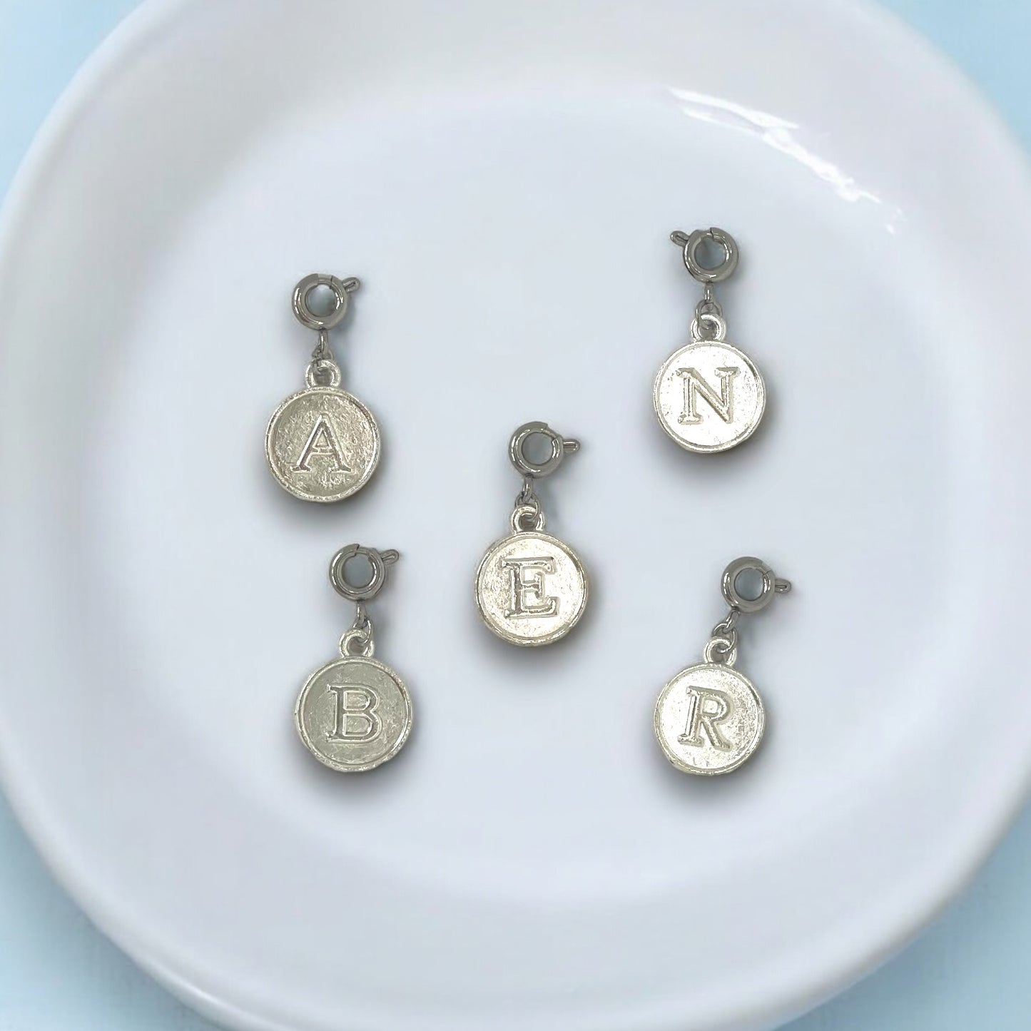 Silver Pendant Monogram Charm