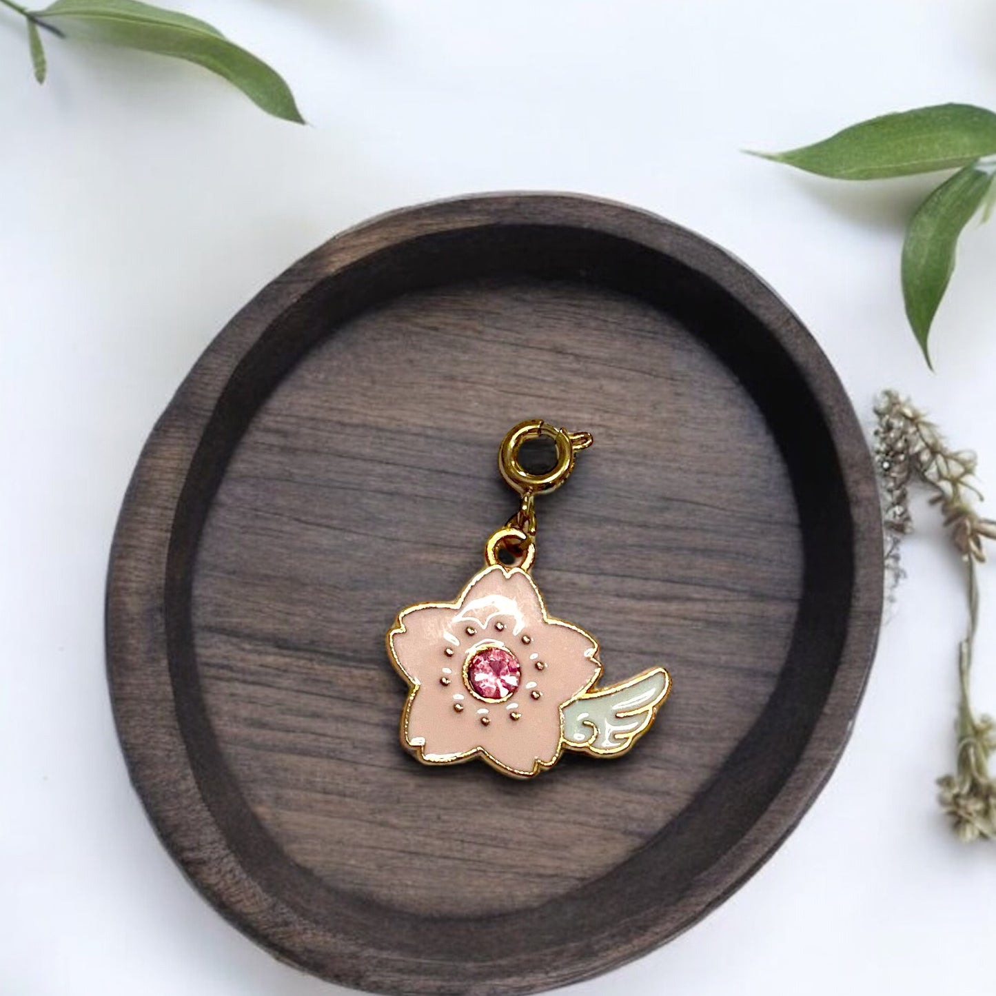 Flower With Wing Charm