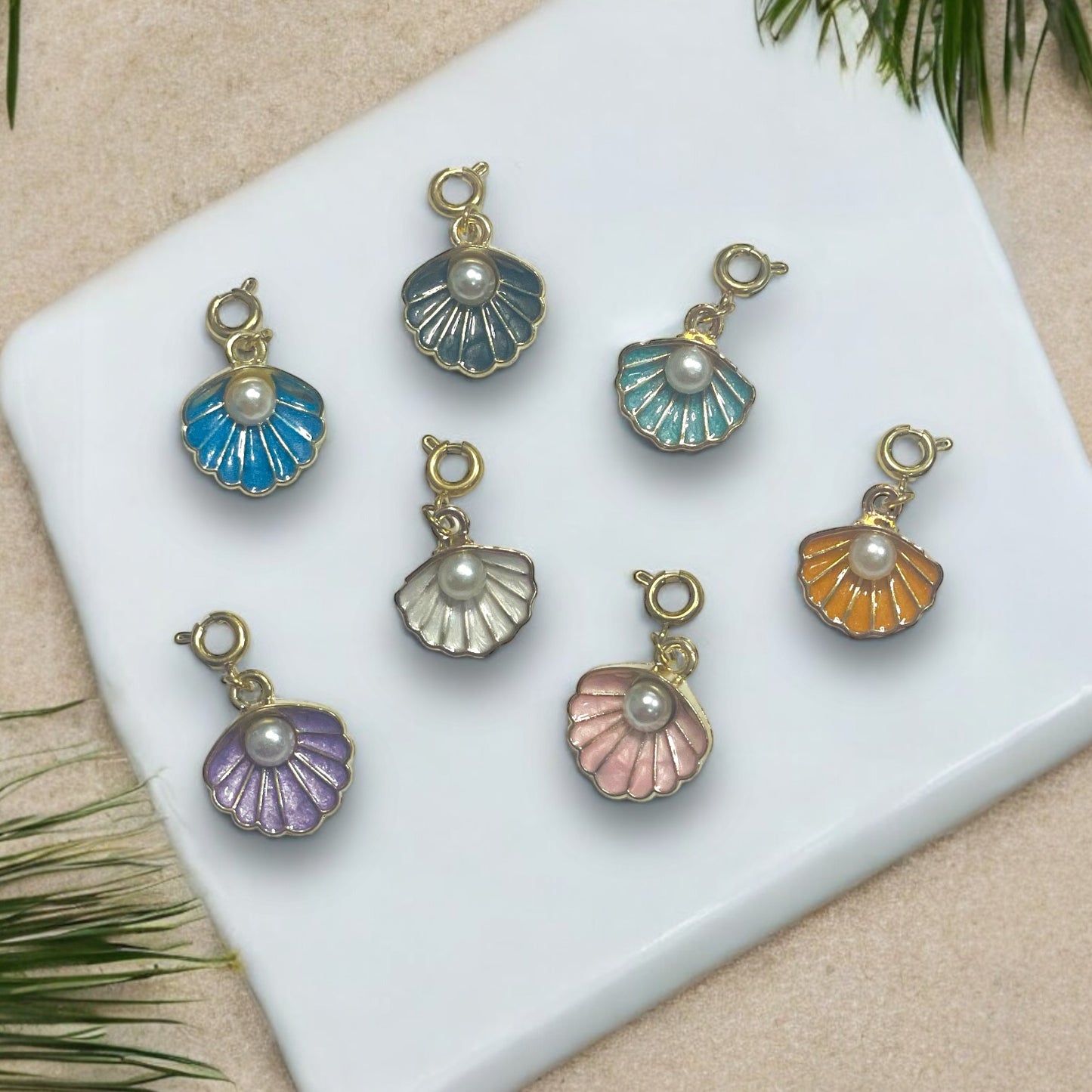 Pearl Clam Shell Charm