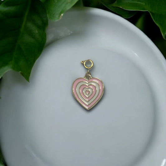 Bullseye Heart Charm