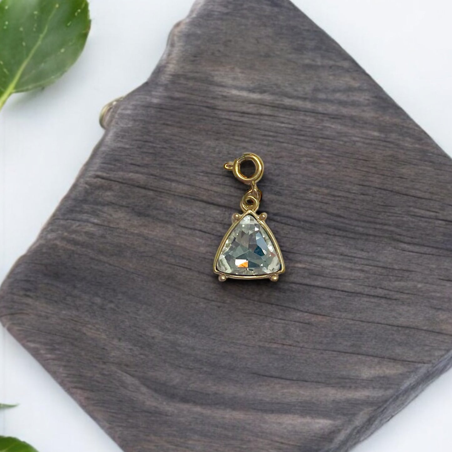 Triangle Gem Charm